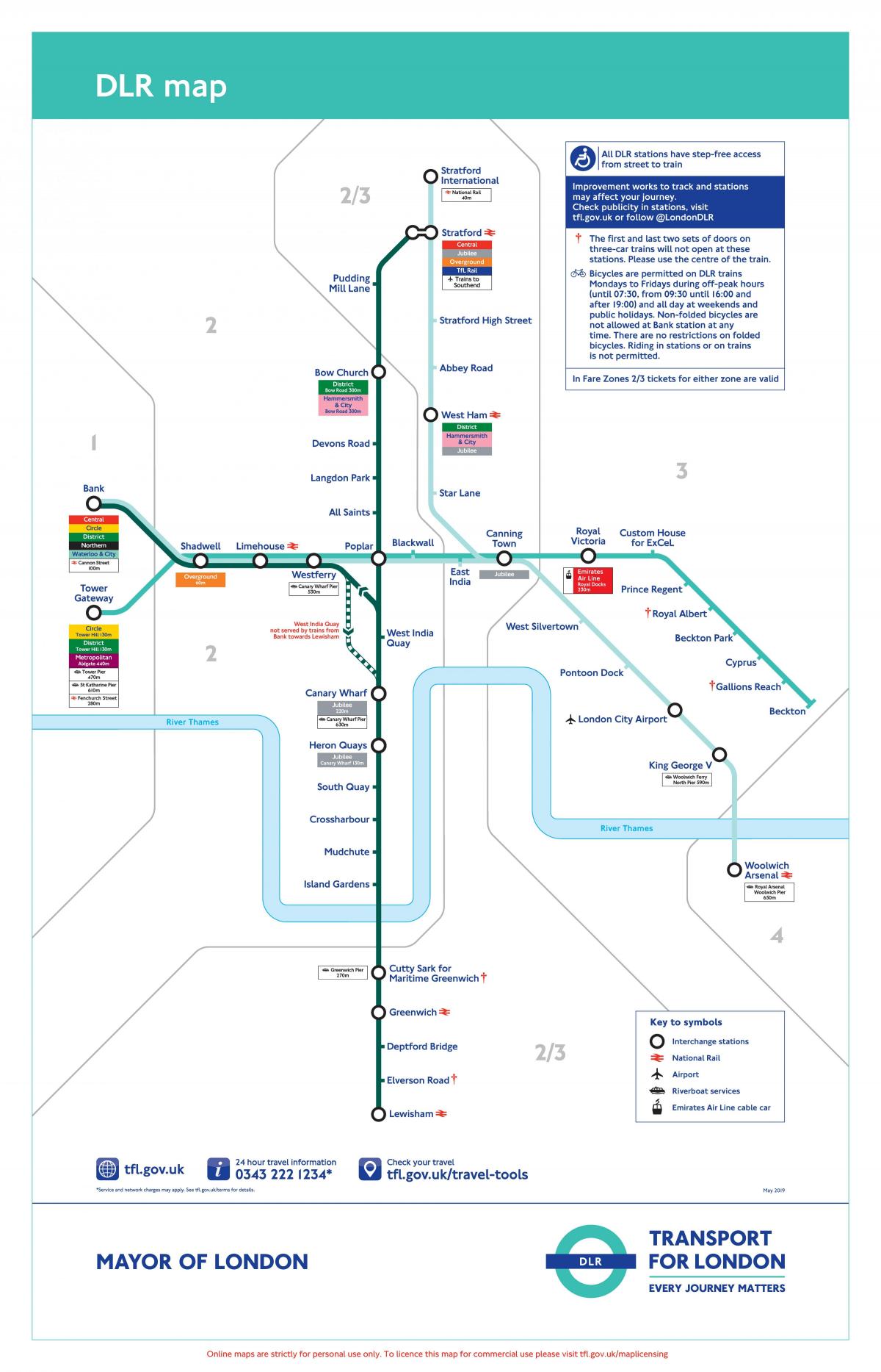 docklands light railway London map