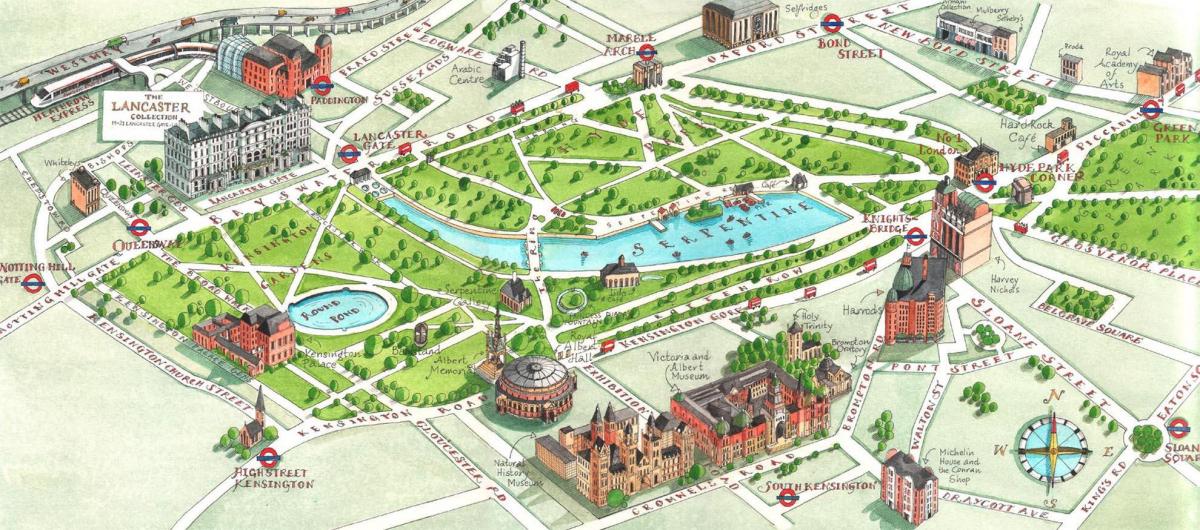 carte de holland park à Londres