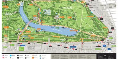 Carte de hyde park à Londres
