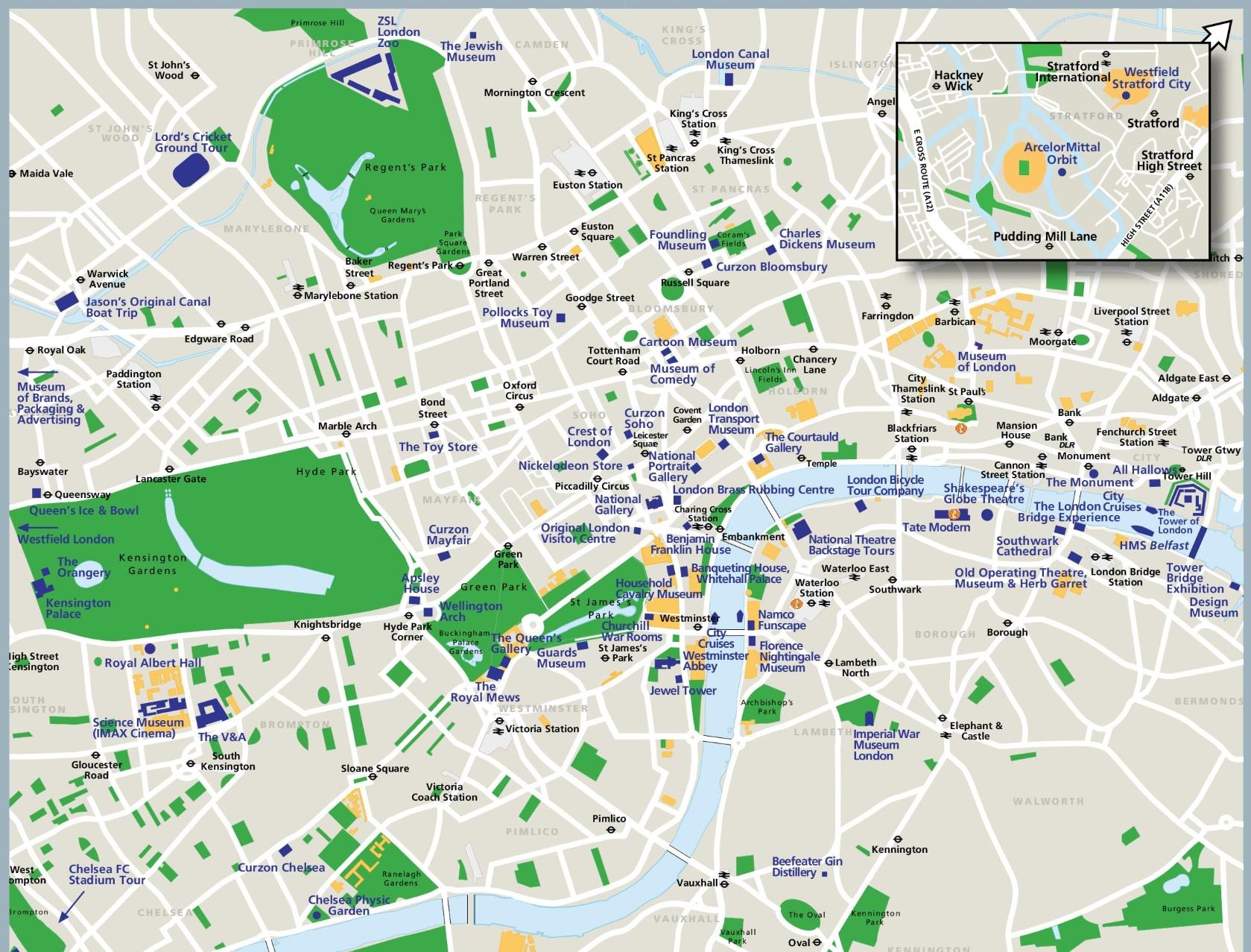 Touristique de londres la carte - la carte Touristique de Londres