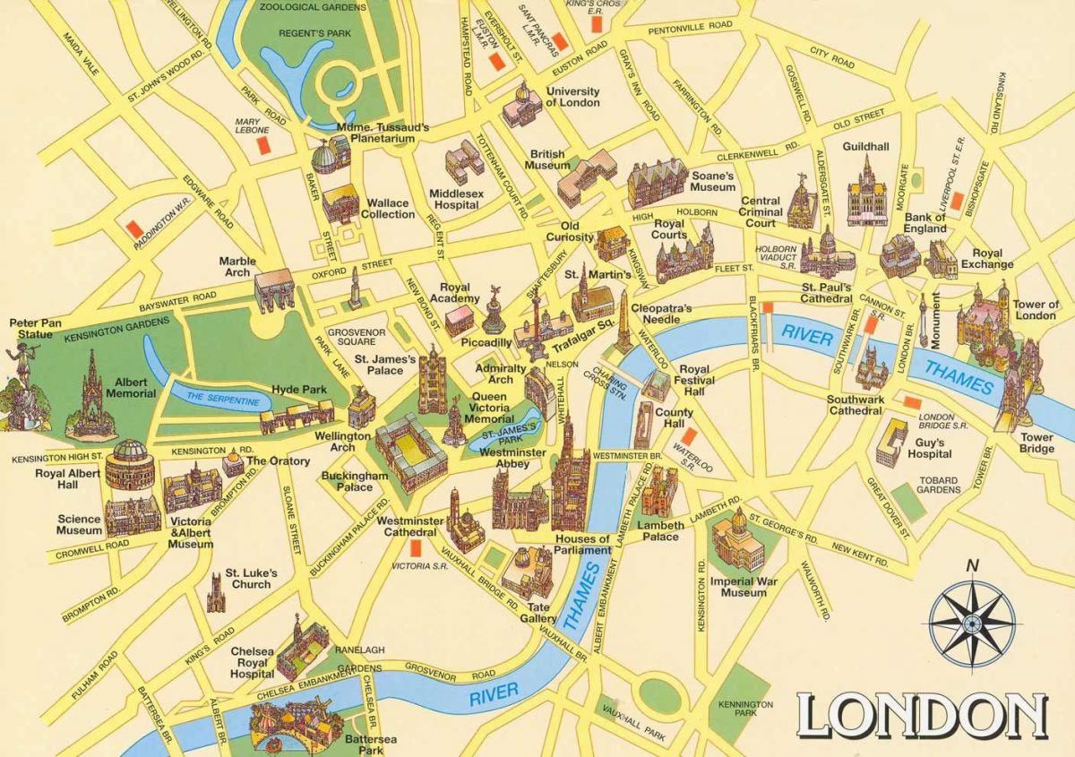 les visites de Londres carte