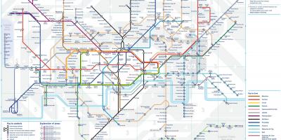 Plan de métro de métro de londres