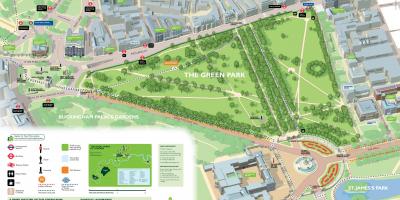 Carte de Green park, à Londres