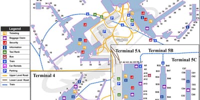 Carte de l'aéroport de heathrow