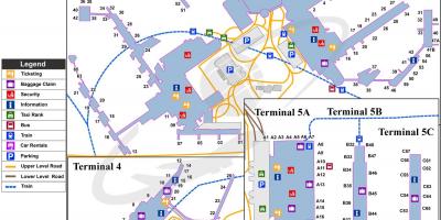 Carte de l'aéroport de heathrow